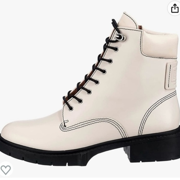 Coach booties.  Size 8b   Cream & black “Lorimer” - Picture 1 of 11
